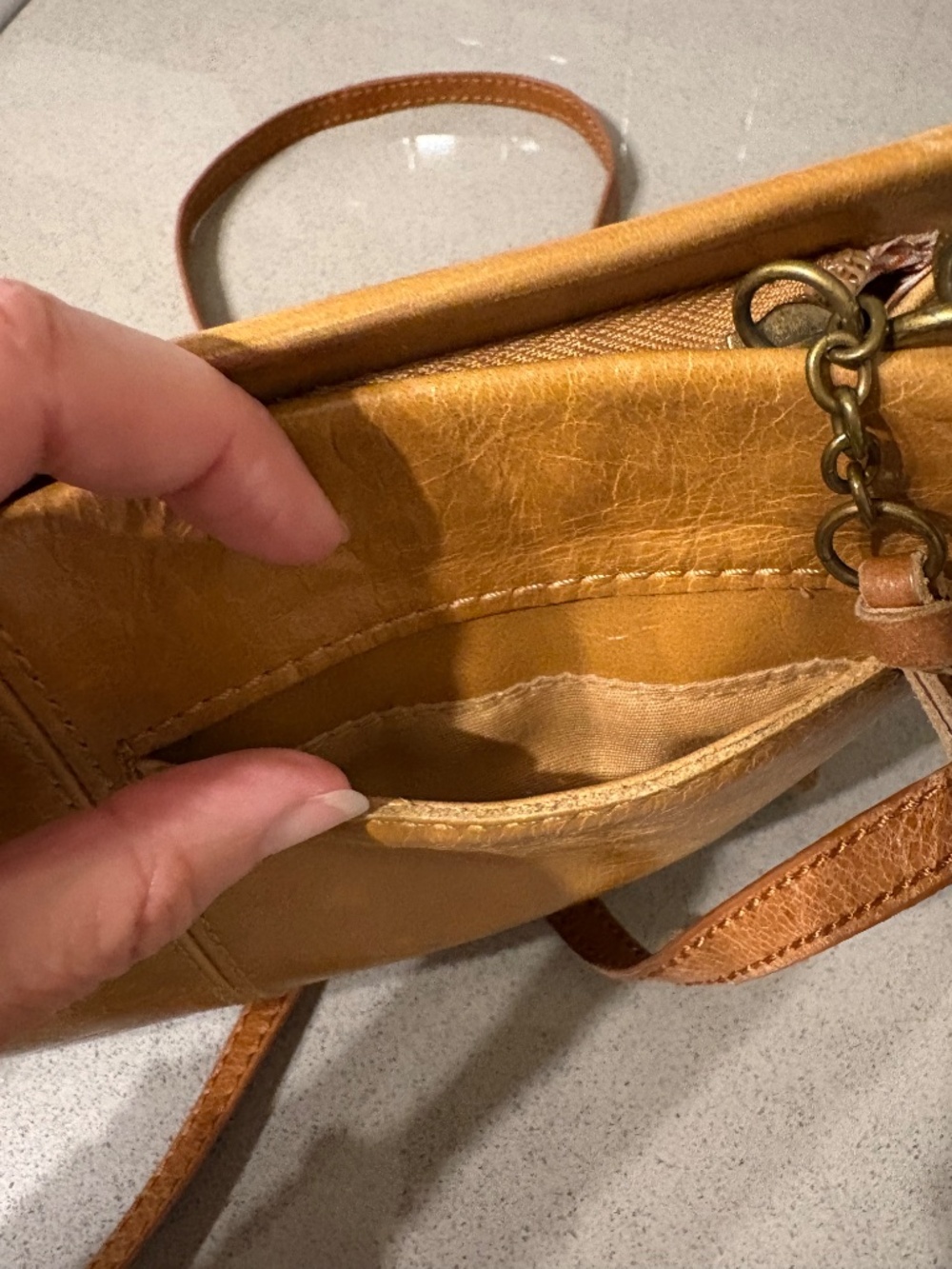 The Sak embroidered / woven leather crossbody bag - Picture 12 of 12